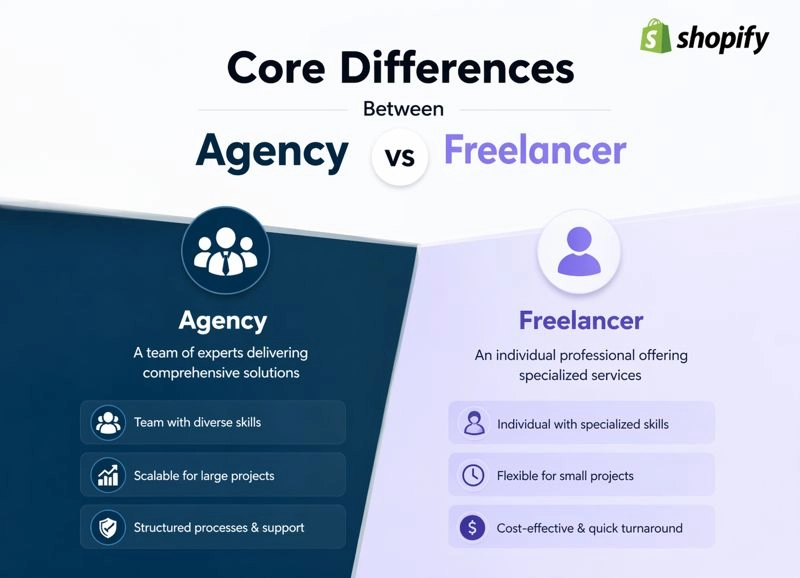 Shopify Marketing Agency Vs Freelance Digital Marketer for E-Commerce Growth 2 Shopify Expert